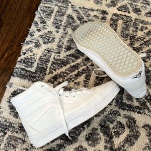 White on white high top vans!